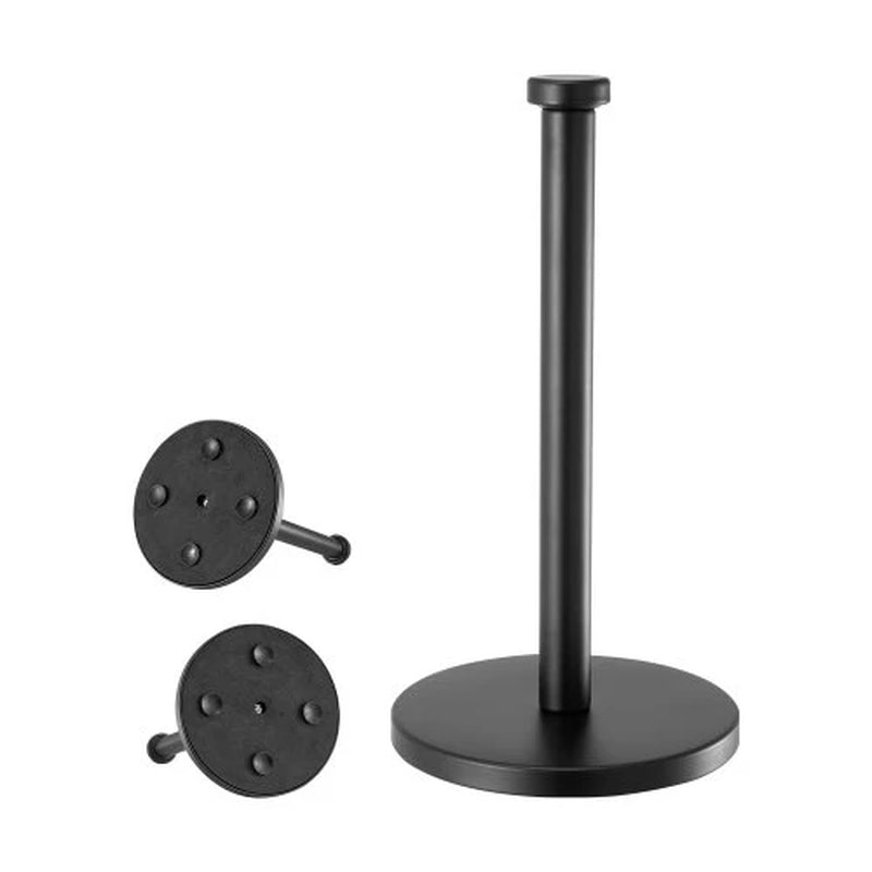 Paper Towel Holder Countertop, Stainless Steel Kitchen Paper Towel Stand with Weighted Base and Suction Cups, Non-Slip Countertop Kitchen Paper Roll Holders for Kitchen Bathroom